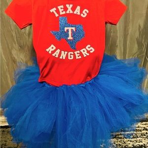Texas rangers tutu set